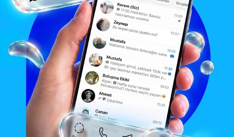 BiP uygulamasının Liquid Glass tasarımıyla yenilenen sohbetler ekranı