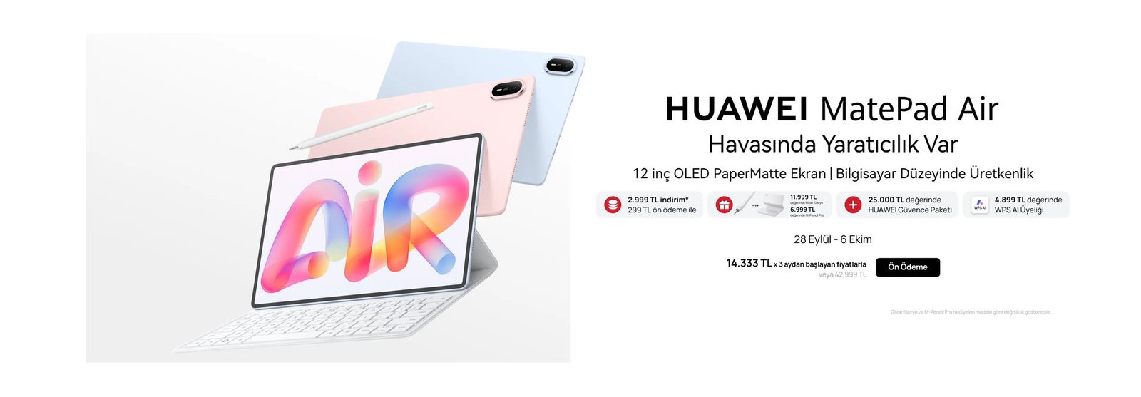 Huawei'nin yeni MatePad Air tableti ve Türkiye lansman kampanyası