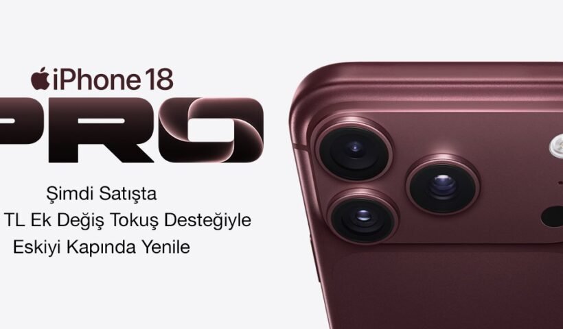 iPhone 18 Pro'nun burgonya renkli modelinin arka kamera modülü yakın çekimde