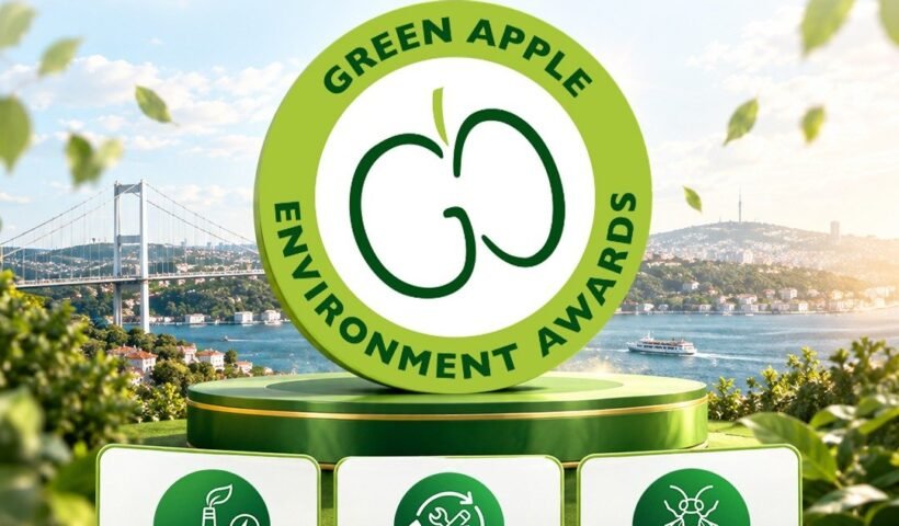 İSTAÇ'ın International Green Apple Environment Awards 2026'da ödül kazanan üç projesini gösteren görsel