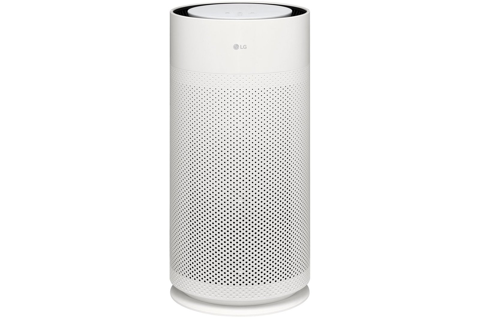 LG PuriCare AeroHit hava temizleyicisinin silindirik ve kompakt tasarımı