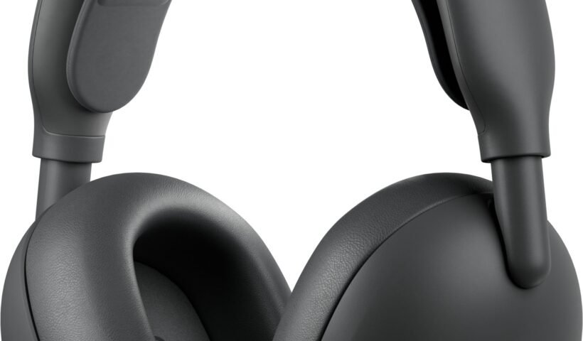 Logitech Zone Vibe Pro kulaklığın grafit renk seçeneğinin yandan görünümü