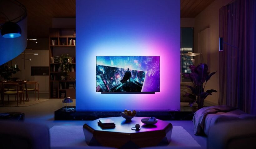 Philips Ambilight teknolojisine sahip bir OLED televizyon
