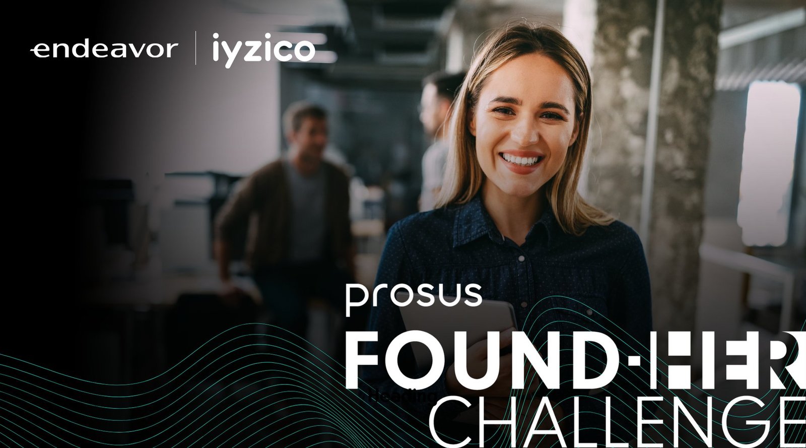 Prosus Found-HER Challenge Türkiye kampanyasının Endeavor ve iyzico logolu tanıtım görseli