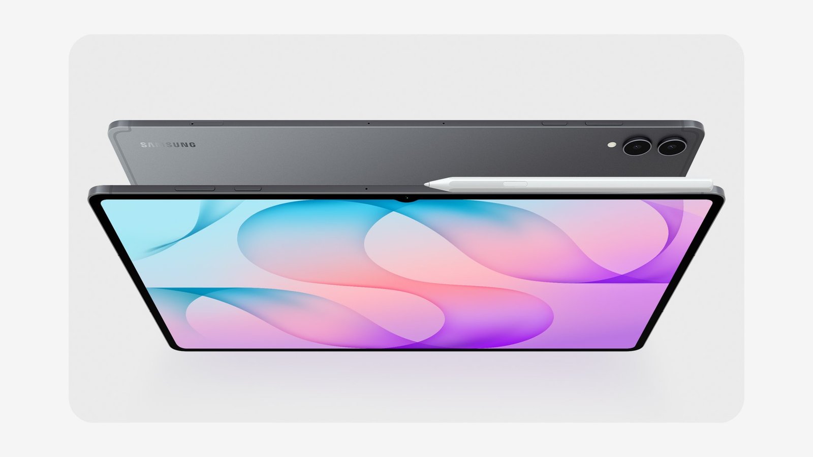 Samsung Galaxy Tab S12 serisinin ince gövdesini ve S Pen'ini yandan gösteren görsel