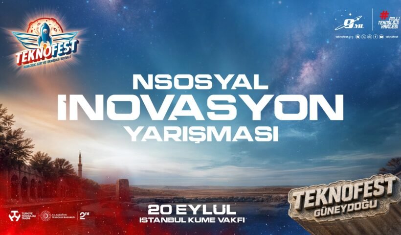 TEKNOFEST 2026 NSosyal İnovasyon Yarışması'nın 20 Eylül'de İstanbul'da yapılacak finalini duyuran görsel