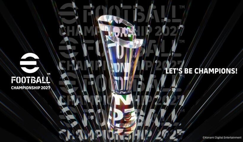 eFootball Championship 2027 turnuvasının kupasını gösteren tanıtım görseli
