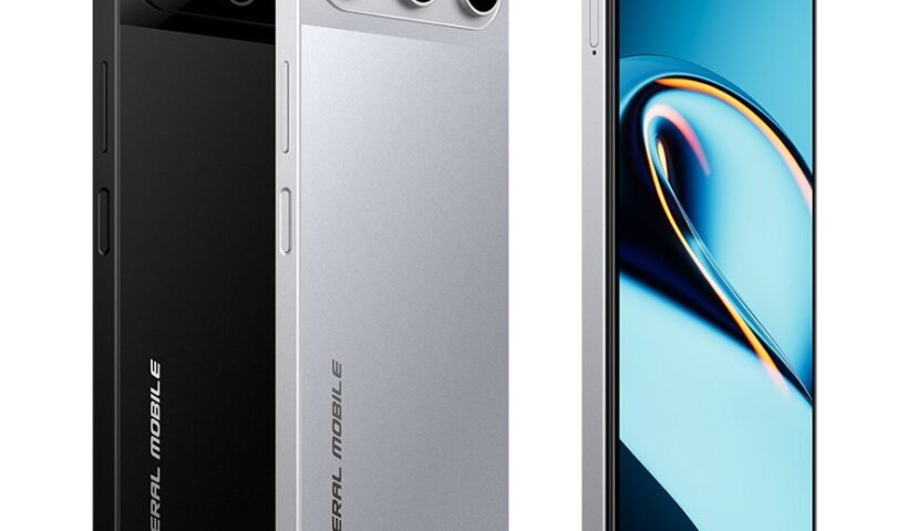 General Mobile GM 26 5G telefonunun siyah ve gümüş renk seçenekleri