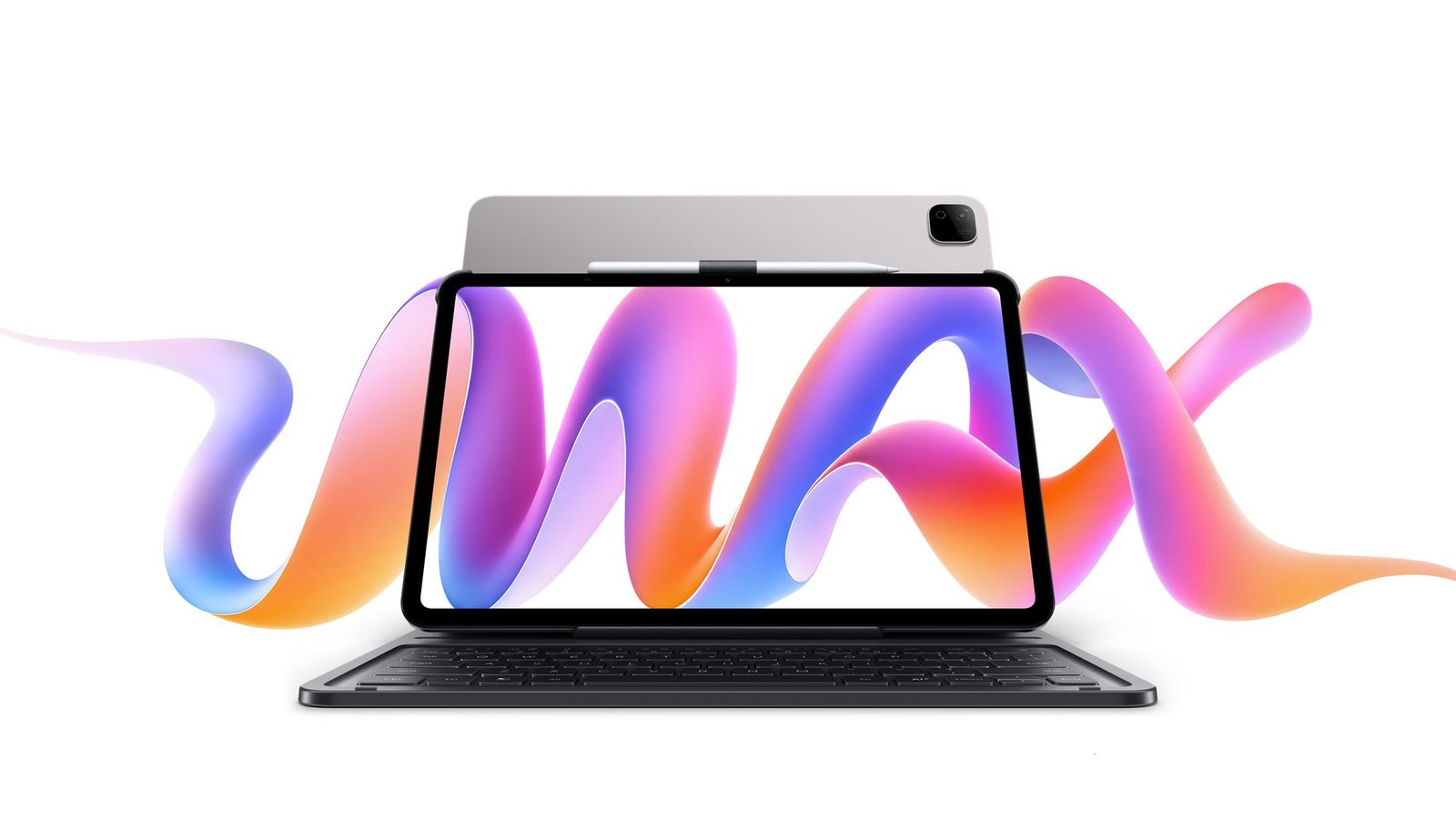 HONOR Pad X9b Max tabletinin klavye aksesuarıyla birlikte görüntüsü