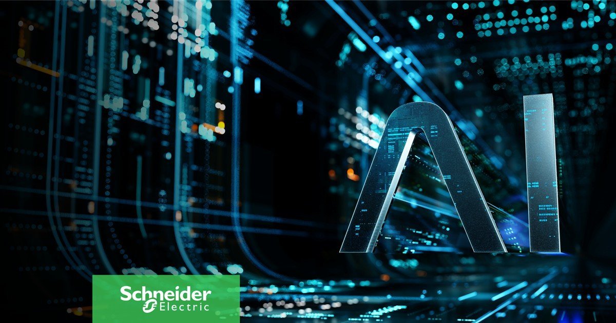 Schneider Electric'in yapay zekâ destekli bina enerji tasarrufu araştırmasını temsil eden görsel