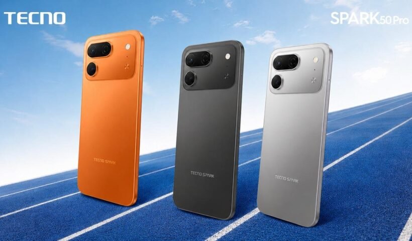 TECNO SPARK 50 Pro akıllı telefonun arka kamera modülünü gösteren görsel