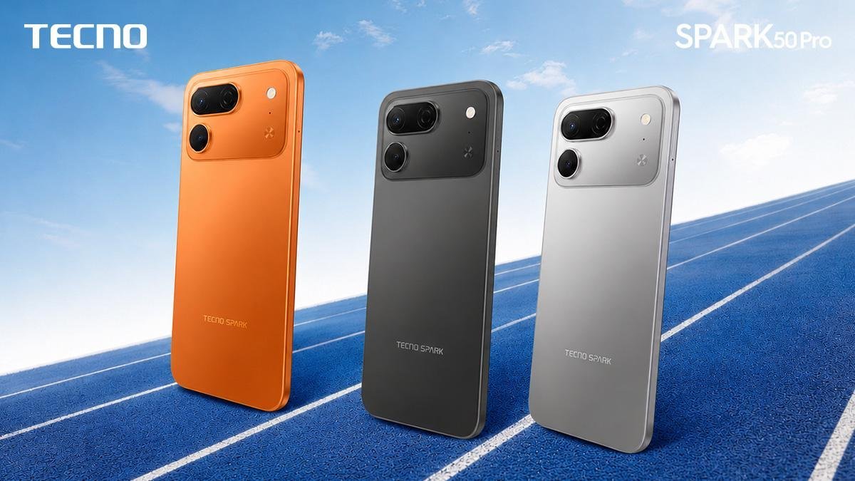TECNO SPARK 50 Pro akıllı telefonun arka kamera modülünü gösteren görsel